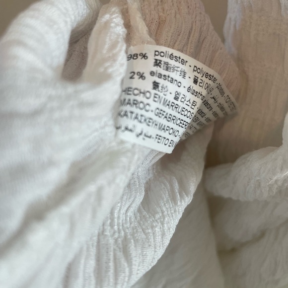 NWT ZARA White Textured Halter Keyhole Dress - Picture 8 of 12